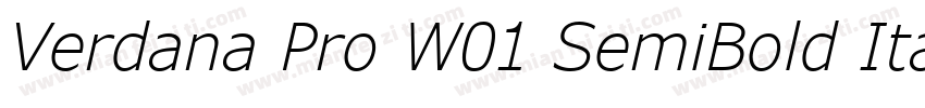Verdana Pro W01 SemiBold Italic字体转换